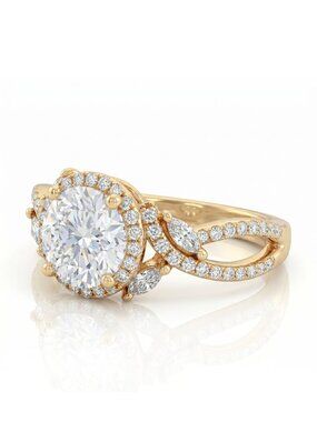 Vintage Style gold ring, 925 Sterling silver with 10k gold finish